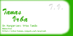tamas vrba business card